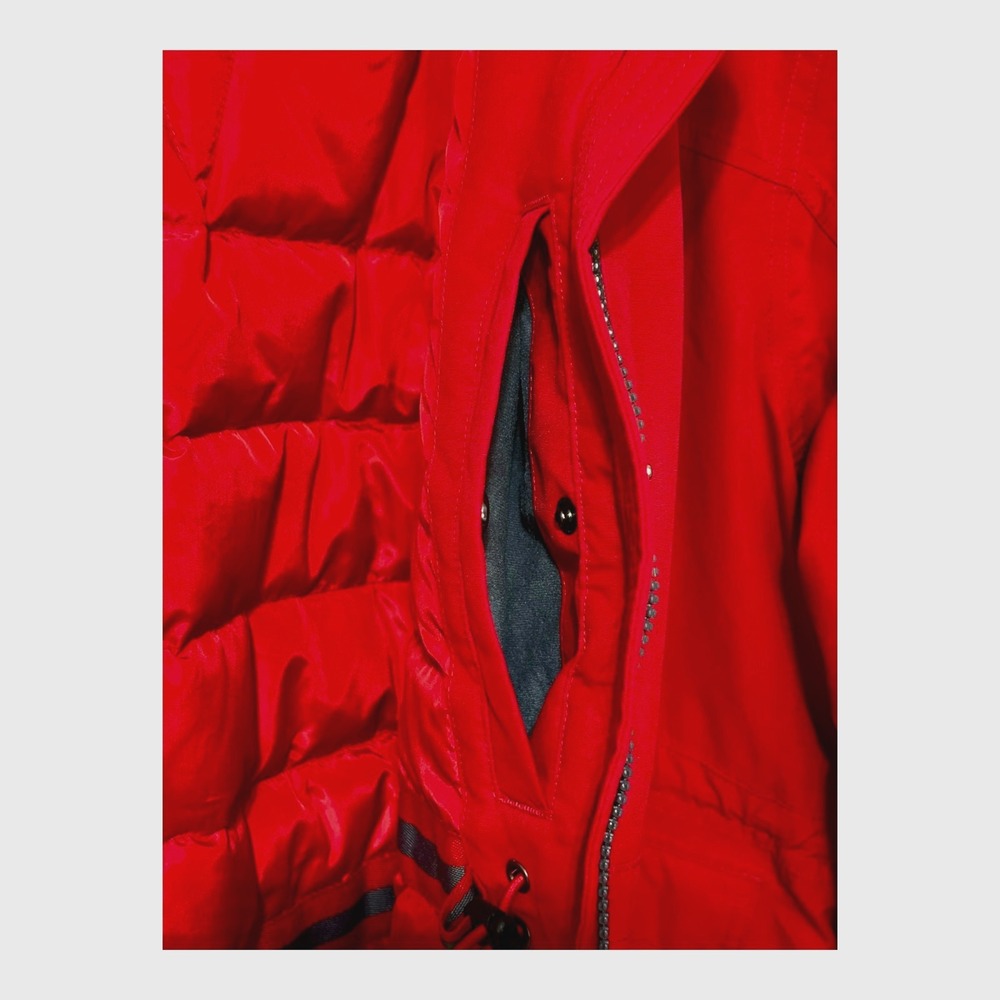 Lands' End Expedition Down Parka Jacket Women's XL PETITE 18P Red Hood NWOT - Picture 12 of 16